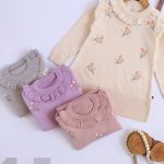 بلوز بافت  گلدار نسیم 4 سیب