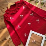 بلوز بافت گلدار نسیم 6 سیب