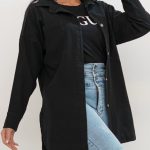 مانتو کتان جلو جیب