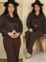 شومیز گره  ای نگیندار