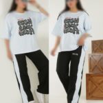 تیشرت لانگ و شلوار بغل نوار آرش