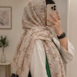شال کنفی دور ریش طرحدار