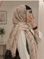 شال کنفی دور ریش طرحدار