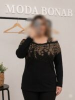 بلوز نخی نگین پلنگی