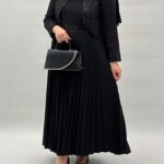ست دوتیکه با کمربند مشکی
