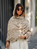 شال طرح گل پلیسه - Image 2
