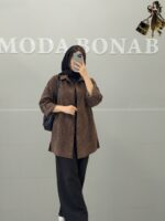 شومیز مخمل آستین پاگون دار
