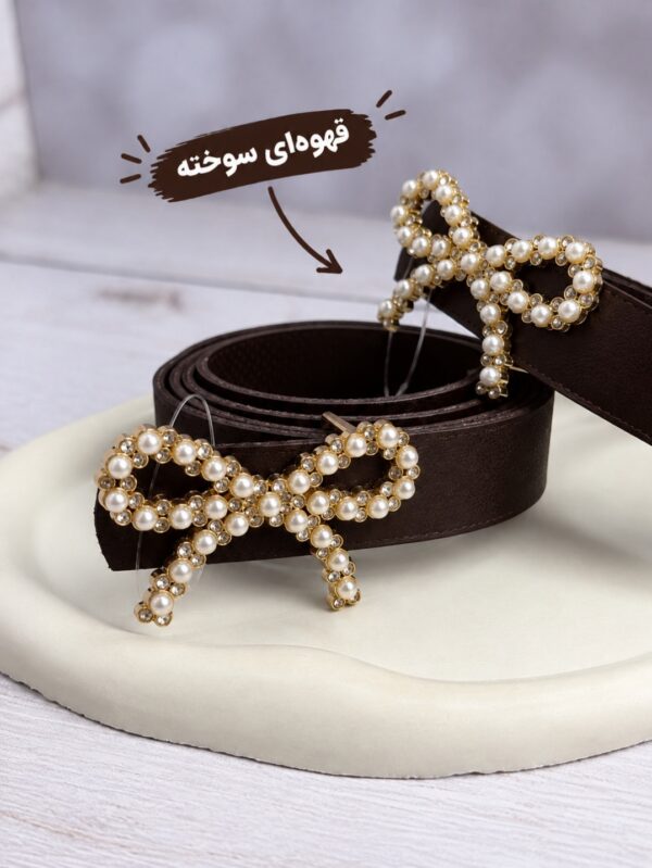 کمربند پاپیون مرواریدی زنانه